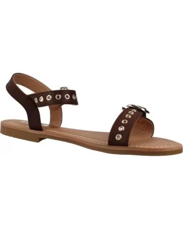 SANDALIAS PLANAS MTNG 55898 CON HEBILLAS MARRON