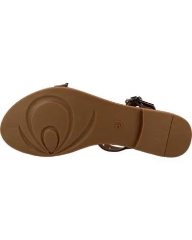 SANDALIAS PLANAS MTNG 55898 CON HEBILLAS MARRON