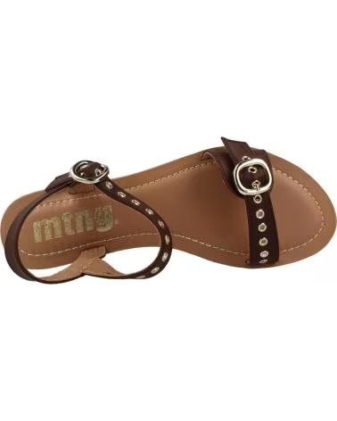 SANDALIAS PLANAS MTNG 55898 CON HEBILLAS MARRON