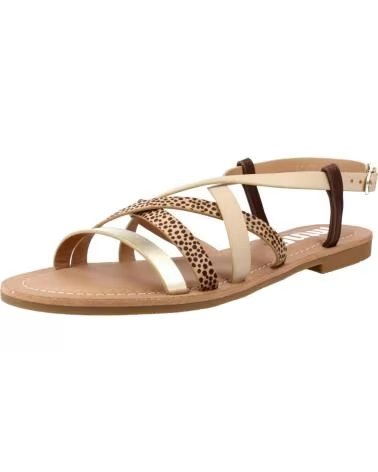 SANDALI BASSI DONNA MTNG 55910 CON LISTINI INCROCIATI BEIGE