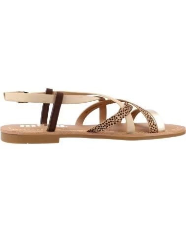 SANDALI BASSI DONNA MTNG 55910 CON LISTINI INCROCIATI BEIGE