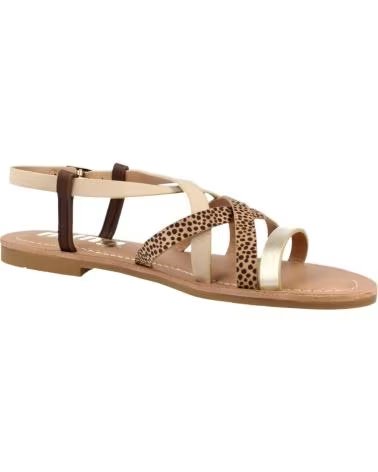 SANDALI BASSI DONNA MTNG 55910 CON LISTINI INCROCIATI BEIGE
