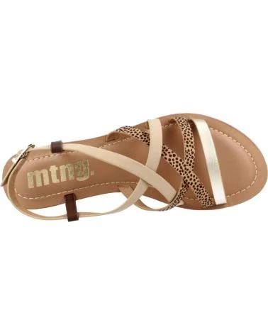 SANDALI BASSI DONNA MTNG 55910 CON LISTINI INCROCIATI BEIGE