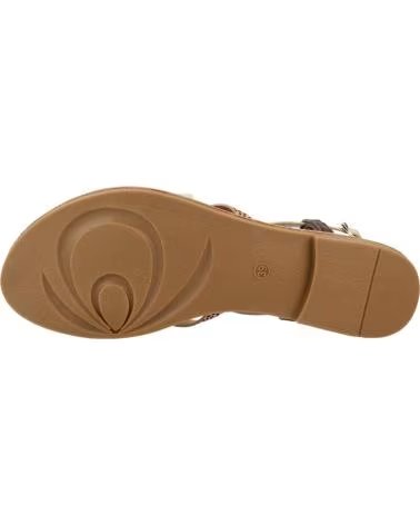 SANDALI BASSI DONNA MTNG 55910 CON LISTINI INCROCIATI BEIGE
