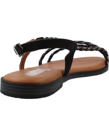 MTNG 56612 FLACHE SANDALE MIT FEINEN GEFLOCHTENEN RIEMEN NEGRO