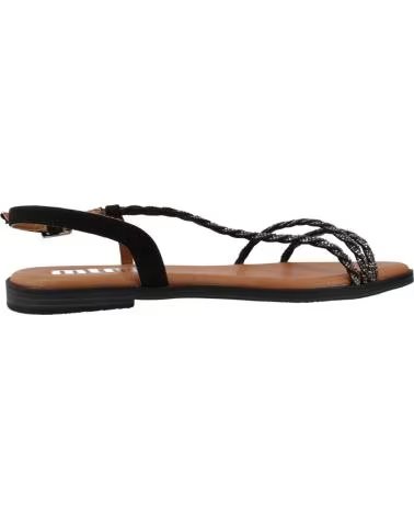 MTNG 56612 FLACHE SANDALE MIT FEINEN GEFLOCHTENEN RIEMEN NEGRO