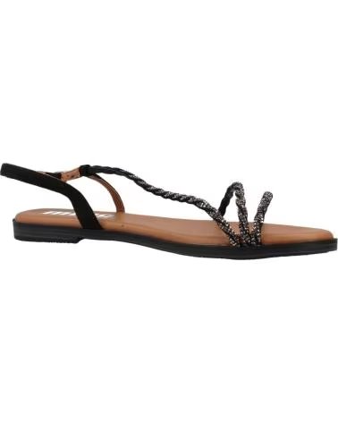 MTNG 56612 FLACHE SANDALE MIT FEINEN GEFLOCHTENEN RIEMEN NEGRO