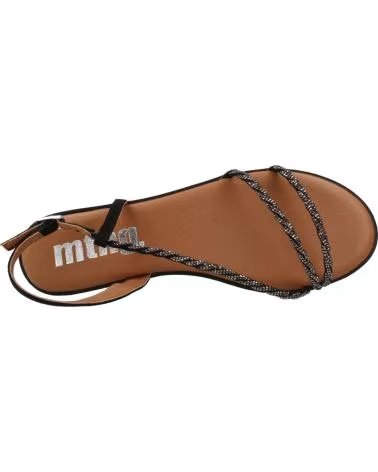MTNG 56612 FLACHE SANDALE MIT FEINEN GEFLOCHTENEN RIEMEN NEGRO