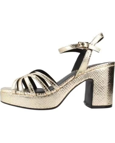 SANDALI MTNG 56646 CON TACCO LARGO E PLATEAU GOLD