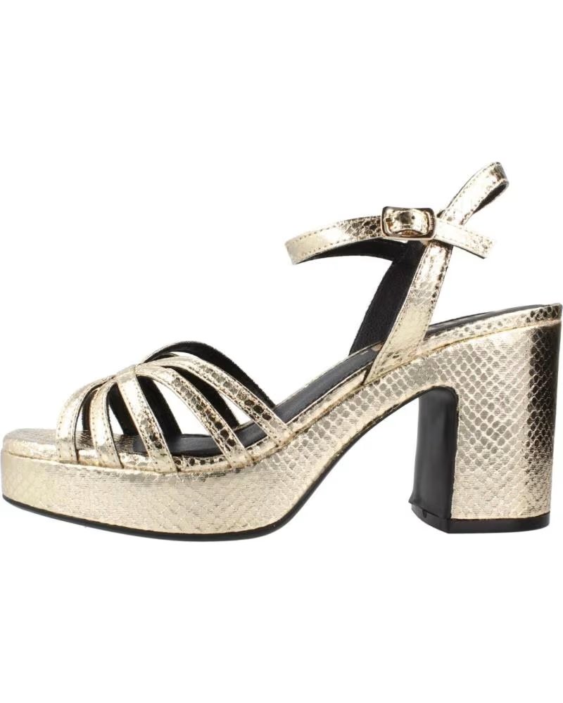 SANDALI MTNG 56646 CON TACCO LARGO E PLATEAU GOLD