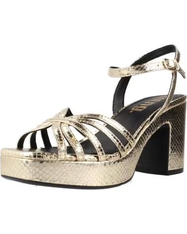 SANDALI MTNG 56646 CON TACCO LARGO E PLATEAU GOLD