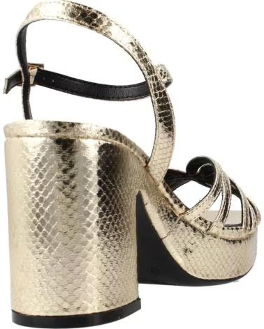 SANDALI MTNG 56646 CON TACCO LARGO E PLATEAU GOLD