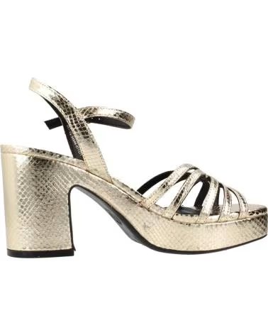 SANDALI MTNG 56646 CON TACCO LARGO E PLATEAU GOLD