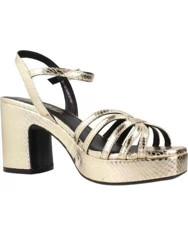 SANDALI MTNG 56646 CON TACCO LARGO E PLATEAU GOLD