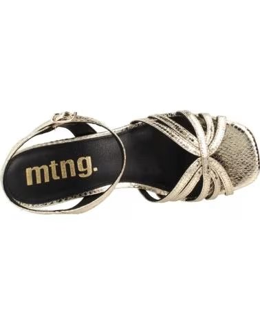SANDALI MTNG 56646 CON TACCO LARGO E PLATEAU GOLD