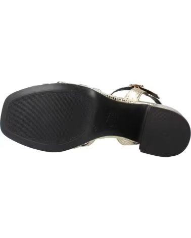 SANDALI MTNG 56646 CON TACCO LARGO E PLATEAU GOLD