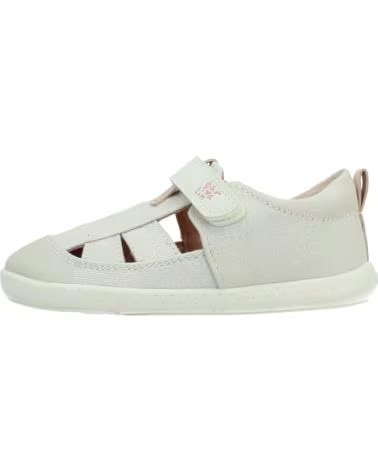 GARVALIN SANDALIAS NINA MODELO LONA METAL COLOR BEIS BLANCO