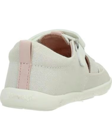 GARVALIN SANDALIAS NINA MODELO LONA METAL COLOR BEIS BLANCO