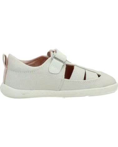 GARVALIN SANDALIAS NINA MODELO LONA METAL COLOR BEIS BLANCO