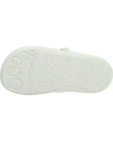 GARVALIN SANDALIAS NINA MODELO LONA METAL COLOR BEIS BLANCO