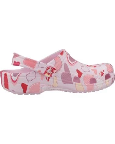 CROCS CHANCLAS NINA MODELO CLASSIC VDAY CLOG K COLOR ROSA PINKMH