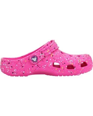 CROCS CHANCLAS NINA MODELO CLASSIC PAINT SPLATT COLOR ROSA PINKCM