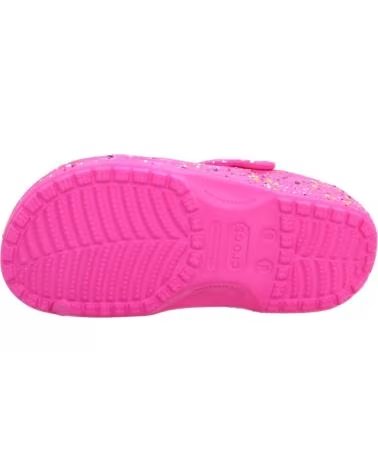 CROCS CHANCLAS NINA MODELO CLASSIC PAINT SPLATT COLOR ROSA PINKCM