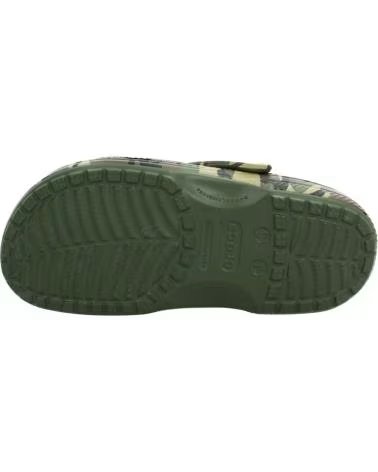 CROCS CHANCLAS NINO MODELO CLASSIC CAMOUFLAGE COLOR VERDE ARMYGR