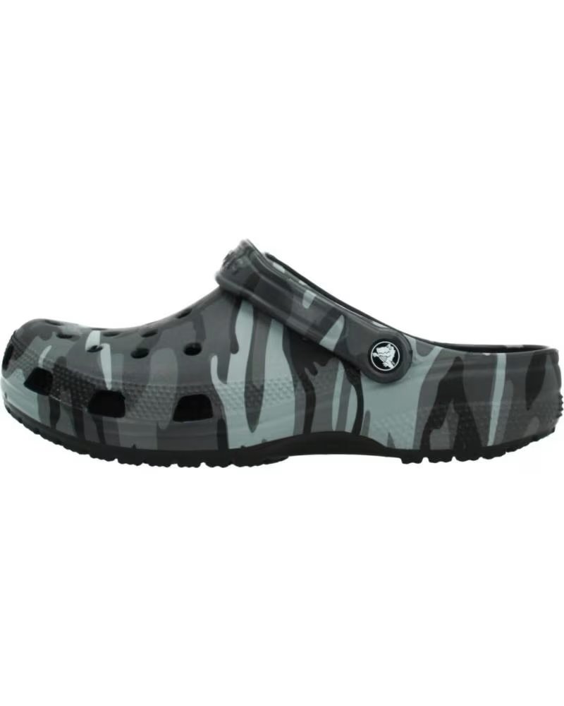 CROCS ZUECOS CLASSIC CAMOUFLAGE CLOG U EN NEGRO PARA UNISEX BLACK-SLATE GREY