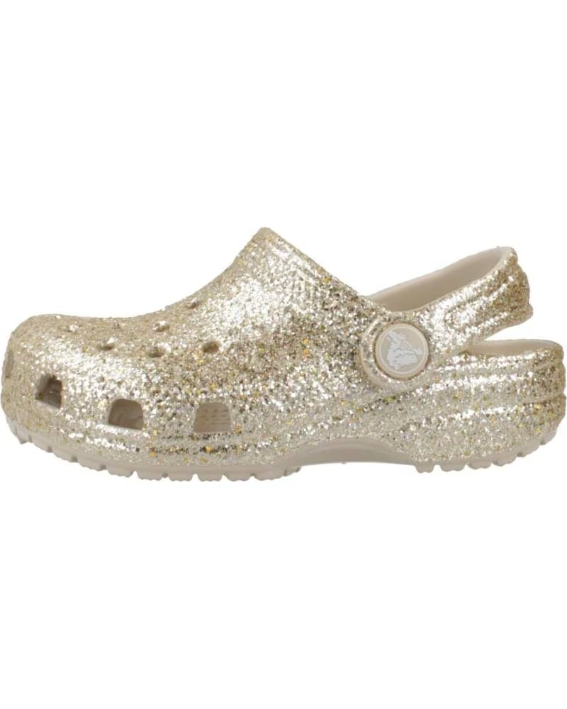 CROCS CHANCLAS NINA MODELO CLASSIC CHUNKY GLITT COLOR ORO SNDSTONE