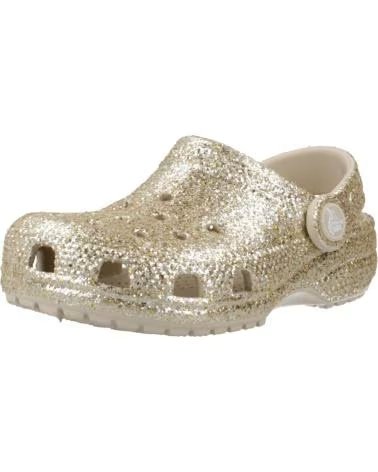 CROCS CHANCLAS NINA MODELO CLASSIC CHUNKY GLITT COLOR ORO SNDSTONE