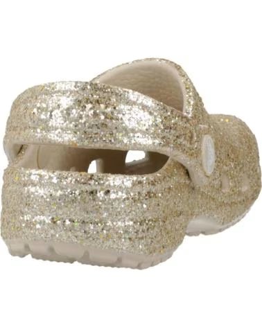 CROCS CHANCLAS NINA MODELO CLASSIC CHUNKY GLITT COLOR ORO SNDSTONE