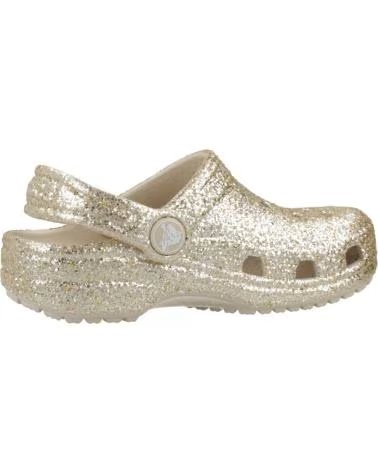 CROCS CHANCLAS NINA MODELO CLASSIC CHUNKY GLITT COLOR ORO SNDSTONE