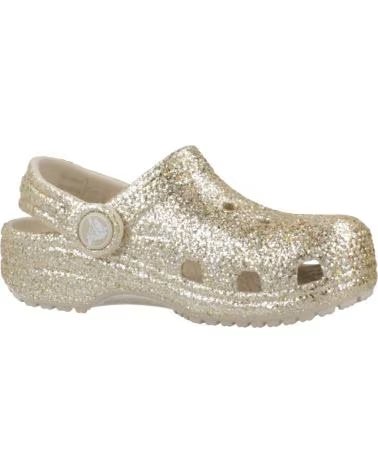 CROCS CHANCLAS NINA MODELO CLASSIC CHUNKY GLITT COLOR ORO SNDSTONE