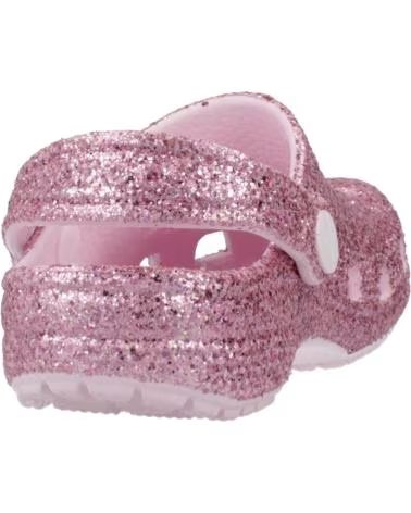 CROCS CHANCLAS NINA MODELO CLASSIC CHUNKY GLITT COLOR ROSA PNKMLK
