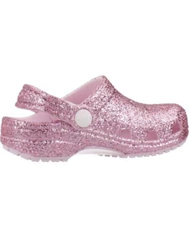 CROCS CHANCLAS NINA MODELO CLASSIC CHUNKY GLITT COLOR ROSA PNKMLK