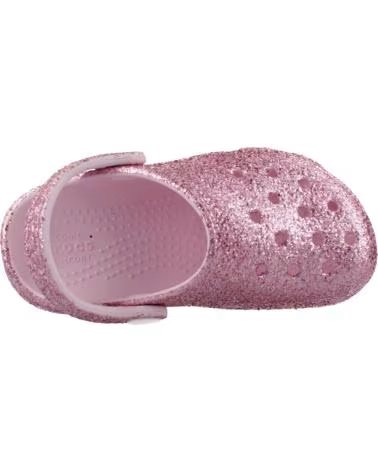 CROCS CHANCLAS NINA MODELO CLASSIC CHUNKY GLITT COLOR ROSA PNKMLK