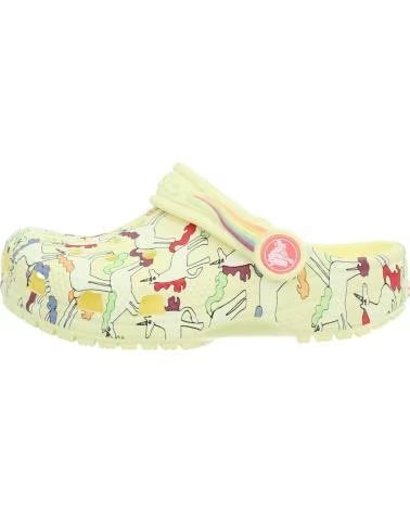 CROCS CHANCLAS NINA MODELO CLASSIC DRAGON COLOR AMARILLO YLWLGT