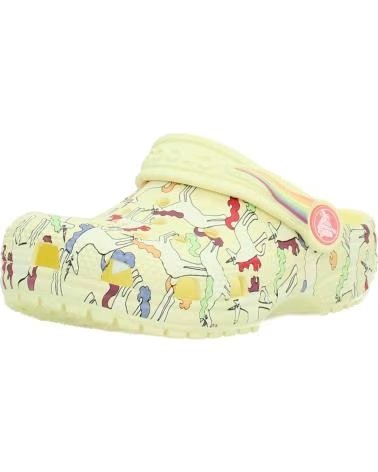 CROCS CHANCLAS NINA MODELO CLASSIC DRAGON COLOR AMARILLO YLWLGT