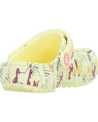 CROCS CHANCLAS NINA MODELO CLASSIC DRAGON COLOR AMARILLO YLWLGT