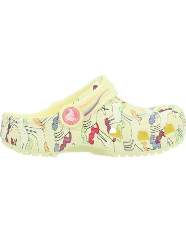 CROCS CHANCLAS NINA MODELO CLASSIC DRAGON COLOR AMARILLO YLWLGT