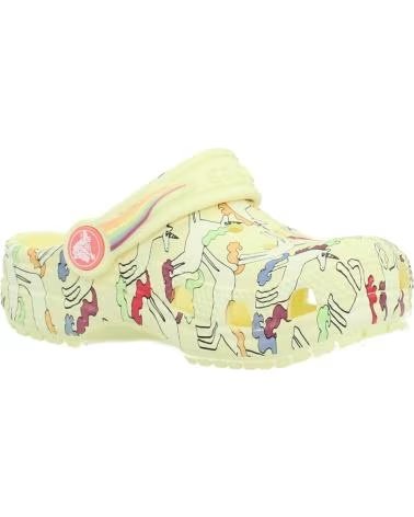 CROCS CHANCLAS NINA MODELO CLASSIC DRAGON COLOR AMARILLO YLWLGT