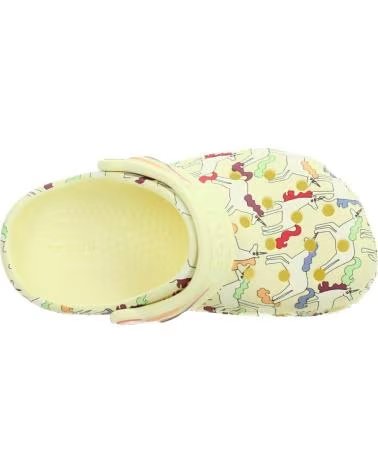 CROCS CHANCLAS NINA MODELO CLASSIC DRAGON COLOR AMARILLO YLWLGT