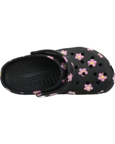 CROCS ZOCCOLI PER BAMBINA CLASSIC FLOWER CLOG BLACK