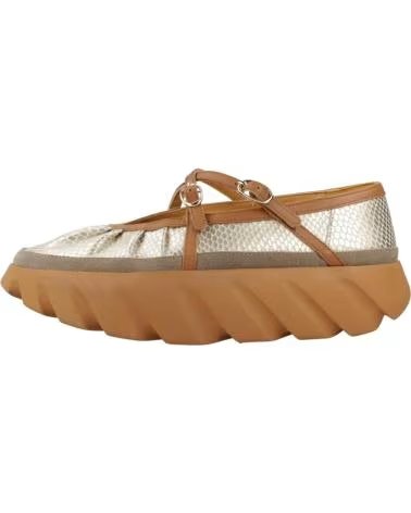 4CCCCEES ZAPATOS CASUAL MUJER MODELO TURA BOM COLOR ORO GOLD