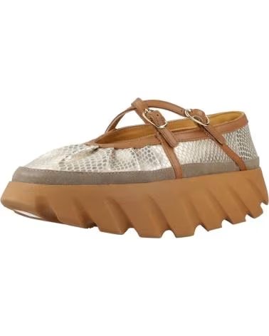 4CCCCEES ZAPATOS CASUAL MUJER MODELO TURA BOM COLOR ORO GOLD