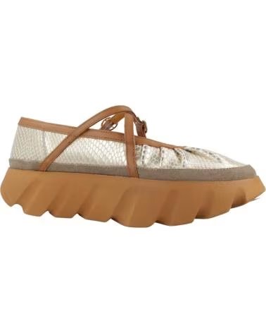 4CCCCEES ZAPATOS CASUAL MUJER MODELO TURA BOM COLOR ORO GOLD