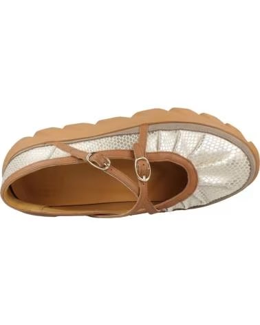 4CCCCEES ZAPATOS CASUAL MUJER MODELO TURA BOM COLOR ORO GOLD