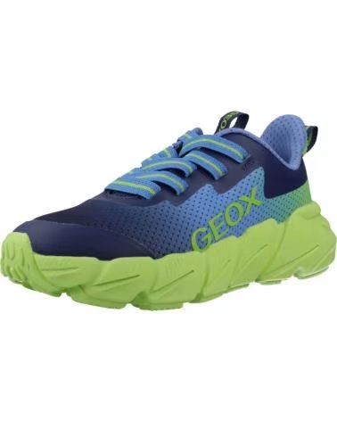 SNEAKER GEOX J FLEXYPER FAST C4378 IN BLU E VERDE