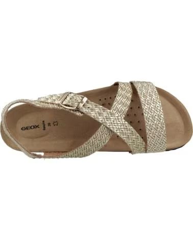 GEOX SANDALIAS MUJER MODELO D BRIONIA COLOR ORO C2012